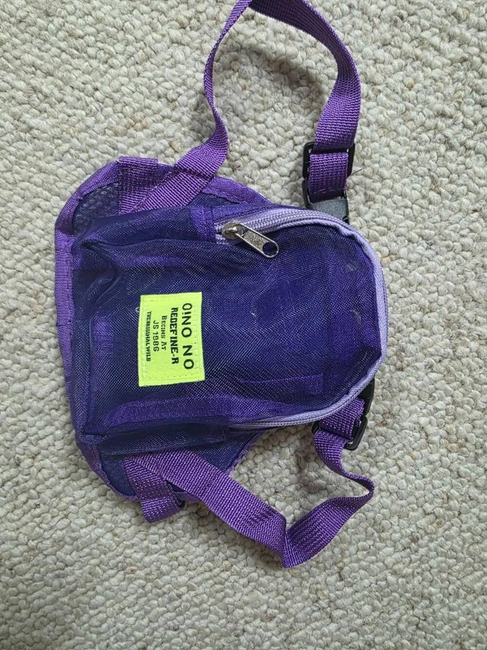 New small dog back pack purple